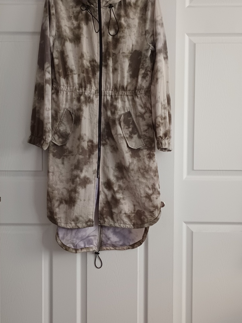 Wild Fable Lightweight Women's Hooded Forest Green Long Sleeve Rain Coat.Small